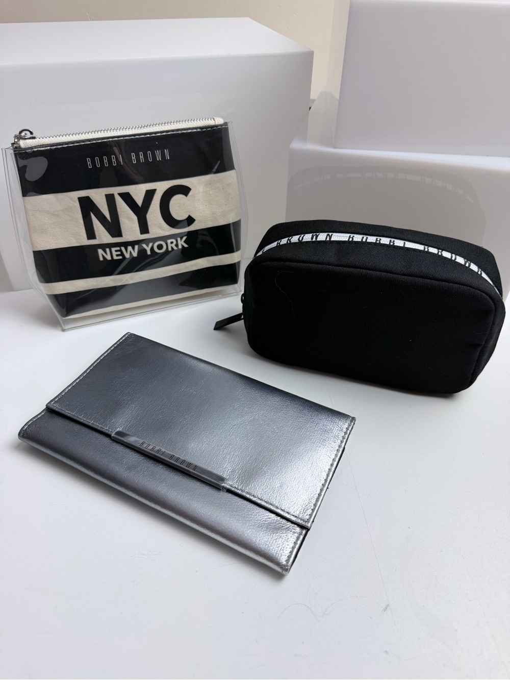 Set of 3 Bobbi Brown Cosmetics Bags Makeup Pouches New